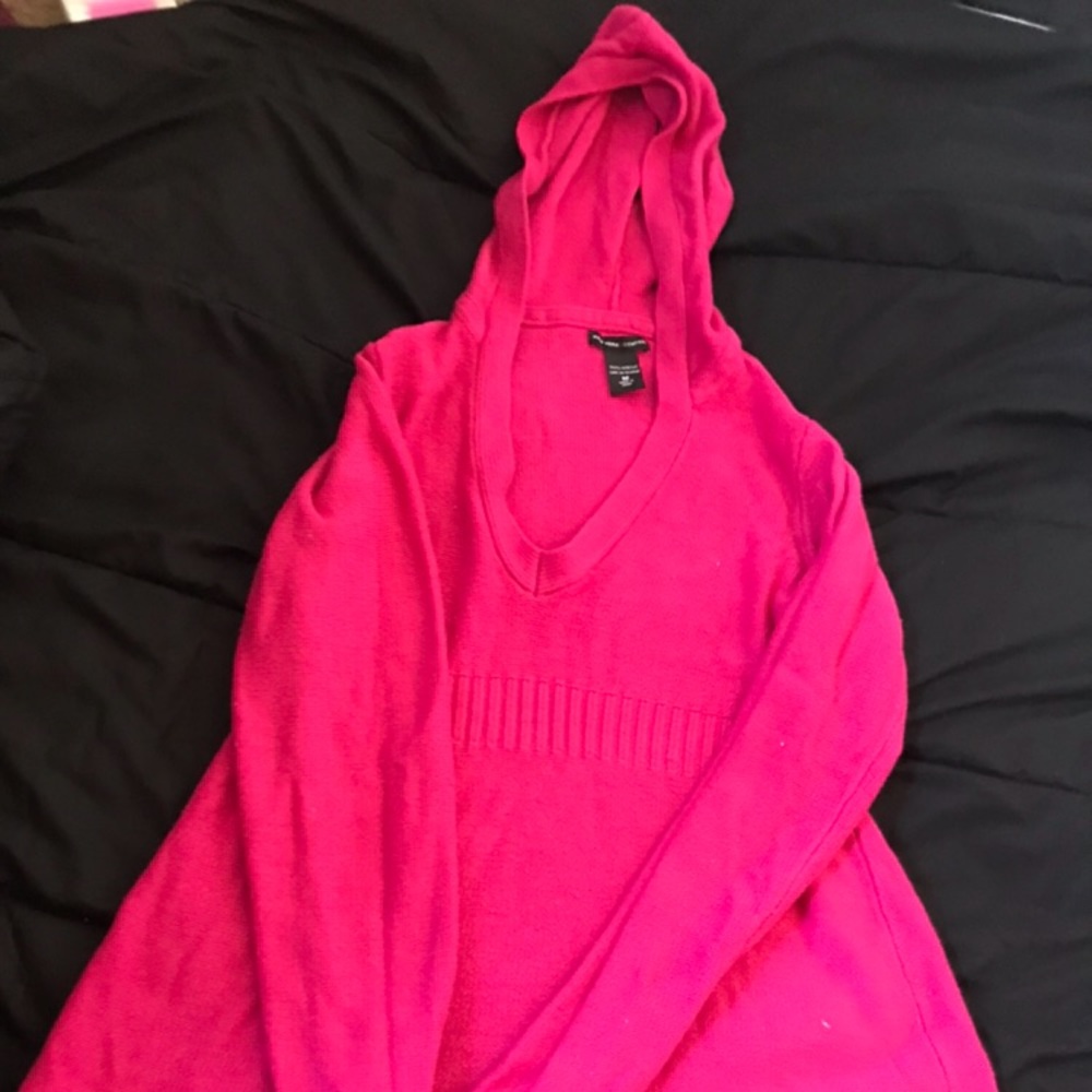 Pink hoodie sweater